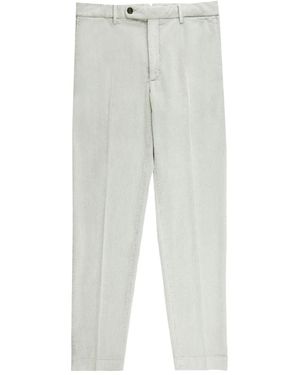 Slowear Corduroy Texture Tapered Trousers - White
