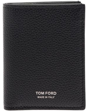 Tom Ford Calf Leather Cardholder - Black