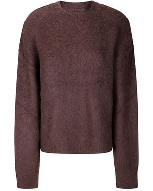 Uma Wang Jersey de manga larga - Marrón