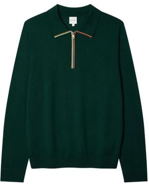 Paul Smith Zip-up Polo Shirt - グリーン