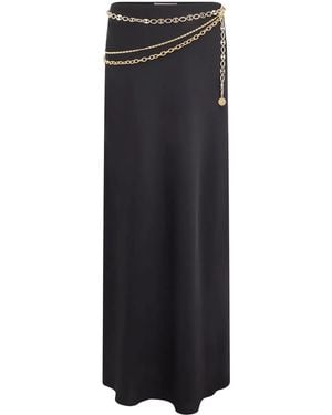Rabanne Gonna Lunga Con Catena - Nero