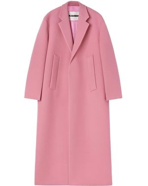 Jil Sander Notched-collar Single-breasted Coat - Pink