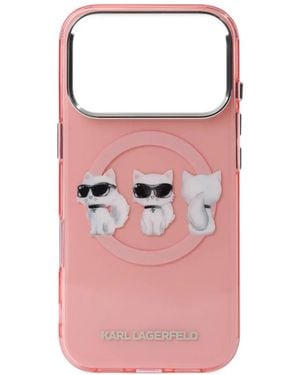KARL LAGERFELD Ikon Choupette Trio Iphone 17 Pro Case - Pink