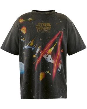 SAINT Mxxxxxx X Star Wars Cotton T-Shirt - Black