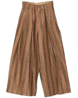 Uma Wang Poetic Striped Palazzo Pants - Brown