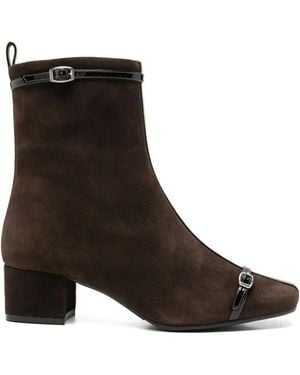 CAREL PARIS Start Buckle-Detail Ankle Boots - Black