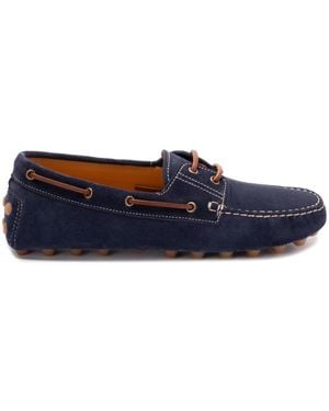 Tod's Leather Boat Shoes - Blue