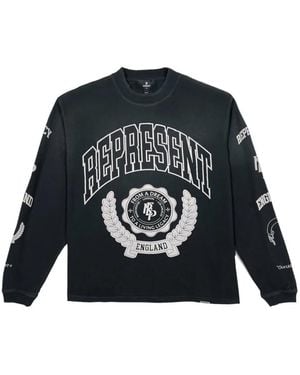 Represent Legacy Crest Long-Sleeve T-Shirt - Black