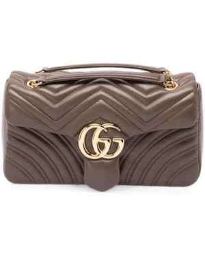 Gucci Borsa A Spalla Gg Marmont Matelassé - Marrone