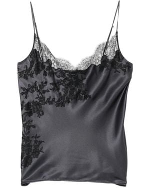 Carine Gilson Camisole-Top Mit Spitzenbesatz - Schwarz