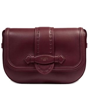 Lancel Sienna Leather Cross Body Bag - Purple