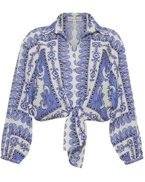 Cara Cara Camisa Rumson Con Botones - Azul