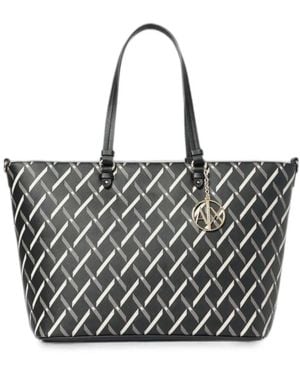 Emporio Armani Logo-Print Tote Bag - Grey