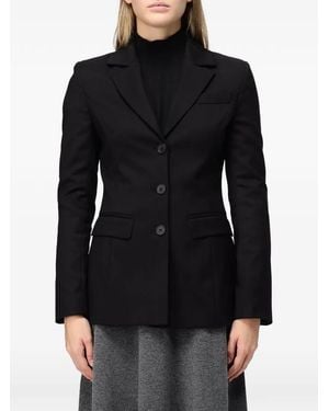 Mar De Margaritas Single-Breasted Tailored Blazer - Black