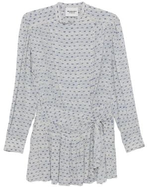 Isabel Marant Duha Patterned Mini Dress - Grey