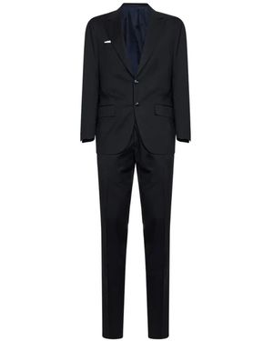 Kiton Single-Breasted Peak-Lapel Suit - Blue