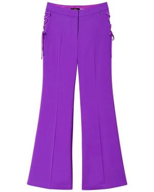 Twinset Lace-Up Pants - Purple