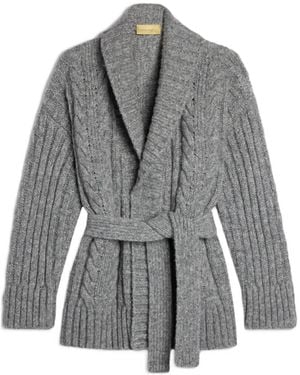 Momoní Zila Cardigan Mit Zopfmuster - Grau
