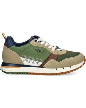 Aeronautica Militare Paneled Sneakers - Green
