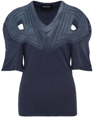 Kiko Kostadinov Celritatem Padded V-Neck T-Shirt - Blue