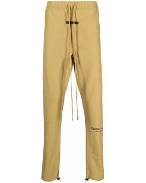 Fear Of God Logo-Print Track Trousers - Natural