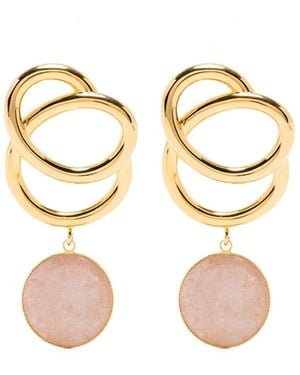 D'Estree Sonia Icon Stone Earrings - Metallic