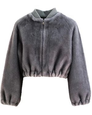 VALENTINI 1972 Elastic-Cuff Bomber Jacket - Gray