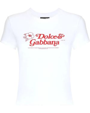 Dolce & Gabbana T-Shirt Con Stampa - Bianco