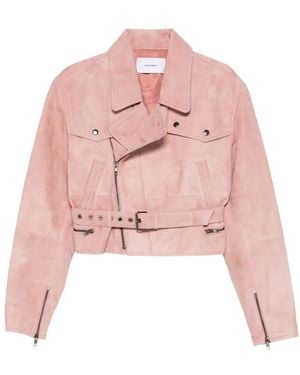 Alex Perry Belted Zip Coat - Pink