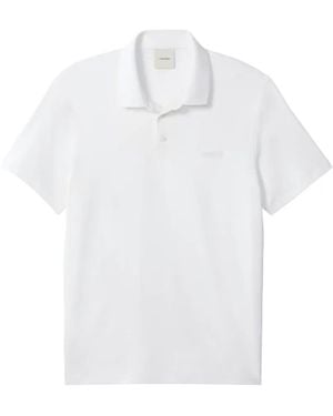 Calvin Klein Logo-Patch Polo Shirt - White