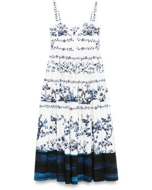 Erdem Floral-Print Midi Dress - White