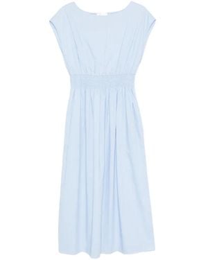 Roberto Collina Elasticated-Waist Midi Dress - Blue