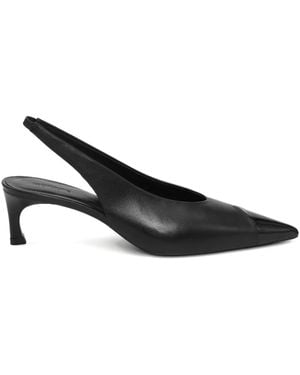 ROTATE BIRGER CHRISTENSEN Slingback Leather Court Shoes - Black