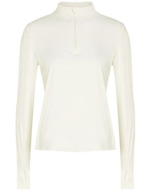 Tala Quarter-Zip Long-Sleeve Top - White
