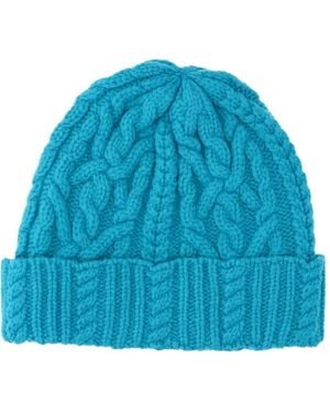 Aspesi Cable-Knit Beanie - Blue