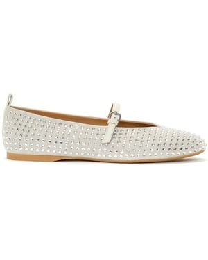 JW Anderson Ballerines À Ornements En Cristal - Blanc