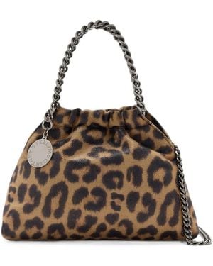 Stella McCartney Mini Falabella Tote Bag Mit Leoparden-Print - Braun