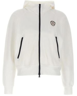 Brunello Cucinelli Kapuzenjacke Mit Aufgesetzten Taschen - Weiß
