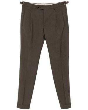 Berwich Pantalon Plissé À Bandes Contrastantes - Gray