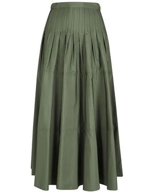 Max Mara A-Line Maxi Skirt - Green