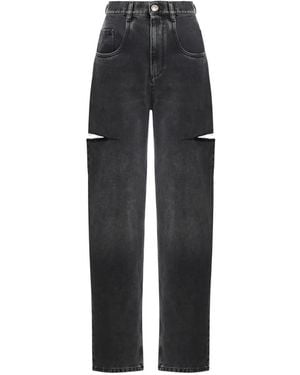Maison Margiela Vaqueros Con Aberturas - Negro