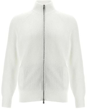 Brunello Cucinelli ジップアップ カーディガン - ホワイト
