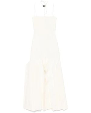 A.W.A.K.E. MODE Lip Choker Midikleid - Weiß