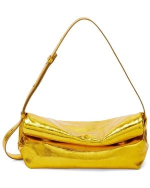Jil Sander Kleine Rollup Schultertasche - Gelb