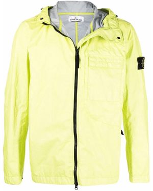 Stone Island Compass-Badge Hooded Windbreaker - Yellow