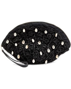Sensi Studio Seashell-Embellished Clutch Bag - Black