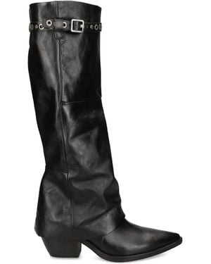 A.s.98 Buckle Eyelet Boots - Black