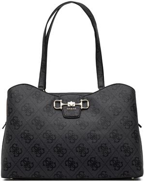 Guess Janie 4G-Monogram Tote Bag - Black