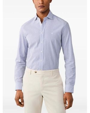 Hackett Camisa Con Motivo De Raya Bengalí - Azul