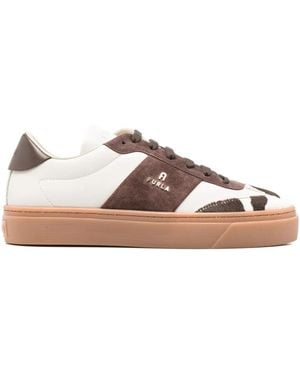 Furla Panelled Sneakers - Brown